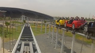 Fiorano GT Challenge Racing Roller Coaster POV Ferrari World Abu Dhabi UAE [upl. by Sivle]