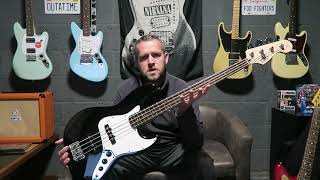 Squier Affinity Jazz Bass Review Demo [upl. by Aynna]