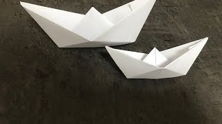 Bateau en papier qui flotte Origami facile paper boat barco de papel [upl. by Radferd121]