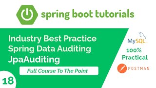 Spring Boot Tutorial How to implement Auditing with Spring Data JPA createdBy ModifiedBy 2024 [upl. by Okir]