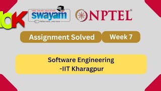 Software Engineering NPTEL Assignment 7 week 7 Answers 2024 [upl. by Forrester]