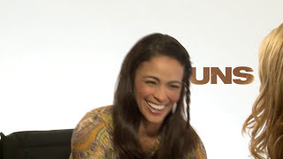 Mark Wahlberg hijacks interview with Paula Patton 2 Guns [upl. by Oilegor]