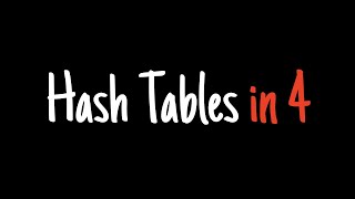 Hash tables in 4 minutes [upl. by Travers]