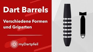 Formen und Griparten von Dart Barrels  myDartpfeil [upl. by Malliw]