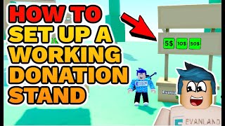 HOW TO SET UP DONATION STAND IN PLS DONATE ROBLOX GAME  UPLOAD SHIRTS FOR FREE  FREE ROBUX [upl. by Cleodell989]