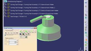 Tutorial virtual simulation of Lathe machining using CATIA [upl. by Llewon752]