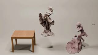 Sculptures de Béatrice Lagarde modélisées en 3D et animées [upl. by Nolrak]