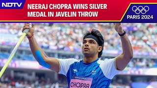 Neeraj Chopra  Olympics 2024 Neeraj Wins Silver In Javelin Throw Paks Arshad Nadeem Takes Gold [upl. by Arty973]