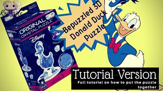 Bepuzzled 3D Crystal Puzzle Donald Duck Tutorial Version [upl. by Epillihp833]