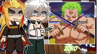 Hashiras React to Roronoa Zoro  TikTok  Gacha React [upl. by Avivah72]