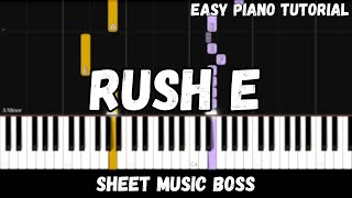 Rush E Easy Piano Tutorial [upl. by Hgielrebmik313]