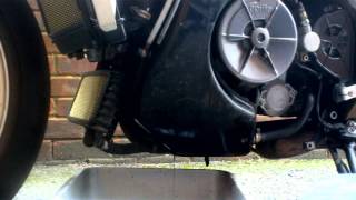 Aprilia Tuono 2003 Fighter  Oil and Oil filter change [upl. by Irt645]