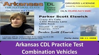 Arkansas CDL Practice Test Combination Vehicles [upl. by Aneetsyrk]