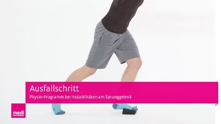 Ausfallschritt  Sprunggelenk Übungen mit Balance Pad bei Instabilitäten [upl. by Ahsilac]