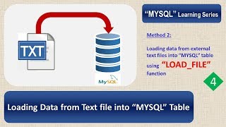 Loading data from TEXT file into mysql table using LOAD FILE [upl. by Melise]