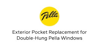 Window Installation Proper Exterior Pocket Replacement for DoubleHung Pella® Windows [upl. by Hinkle]