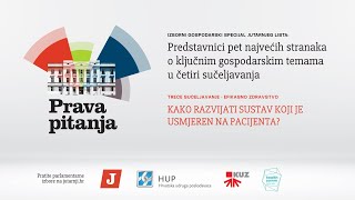 Prava pitanja Predstavnici pet najvećih stranaka o budućnosti zdravstva [upl. by Anirod]