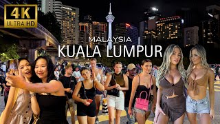 Night Walk in Downtown Kuala Lumpur  Times Square amp Petronas Twin Towers  Malaysia 2024  4K UHD [upl. by Worsham833]