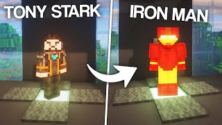 Minecraft IRON MAN suit up machine working [upl. by Andra233]