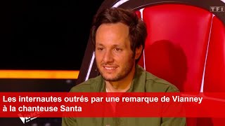 Les internautes outrés par une remarque de Vianney à la chanteuse Santa [upl. by Rolyat]