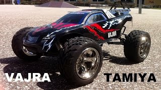 Tamiya Vajra 4WD 110 Stadium Truck Part 1 On Road Test Run [upl. by Rednazxela981]