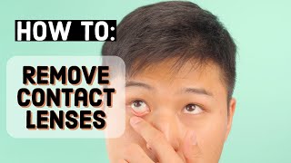 How to take contact lenses out for beginners tutorial [upl. by Maag]