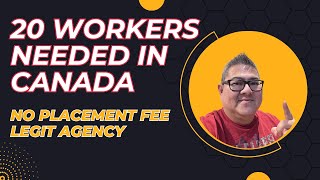 20 WORKERS NEEDED IN CANADA I NO PLACEMENT FEE I BUHAY CANADA [upl. by Selinski671]