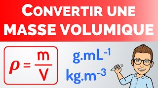 CONVERTIR unités MASSE VOLUMIQUE  💡 Méthode  PhysiqueChimie [upl. by Menon]