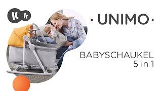 UNIMO 5 in 1Babywippe von Kinderkraft Babywippe  Babyliege  Stuhl  Wiege  Babybett [upl. by Eellek]