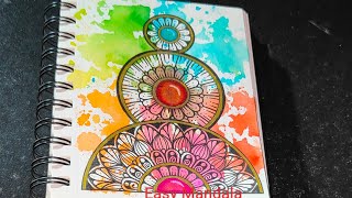 Color Mandala Art For Beginners  EasyMandala59 [upl. by Gahl493]