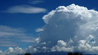 Time lapse of vigorously convecting cumulonimbus thunderstorm over the Sandia Mountains 4k [upl. by Brasca]