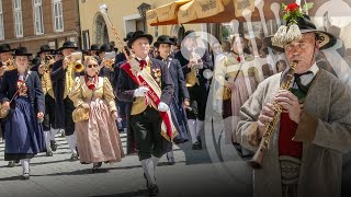 🥁 Bezirksmusikfest in Rattenberg Tirol 2023  Aufmarsch amp Defilierung der Musikkapellen [upl. by Pan]