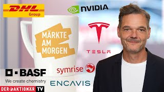 Märkte am Morgen Gold Tesla Apple Nvidia DHL Group BASF Symrise Encavis [upl. by Winters]