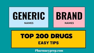 TOP 200 drugs how to learn their generic names and brand names like a pro [upl. by Tortosa]