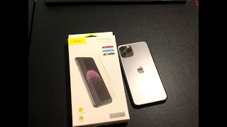 Tutorial Baseus Tempered Screen Protector  Iphone 11 Pro [upl. by Riamo]