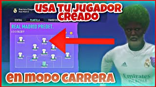 como USAR JUGADORES CREADOS en MODO CARRERA y PARTIDO RAPIDO en FIFA 21 [upl. by Darach]