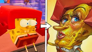 SpongeBob SquarePants CloseupDetailed Animation Freeze Frames Compilation  The Cosmic Shake [upl. by Robma]