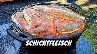 Schichtfleisch Dutch Oven Recipe  Layered Pork Chops by Xman amp Co [upl. by Stanislaw297]