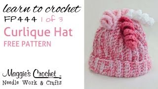 FP444 Curlique Hat FREE PATTERN  Part 1 of 3 Right Handed [upl. by Nassir]