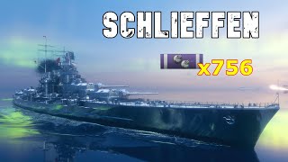 World of WarShips Schlieffen  4 Kills 313K Damage [upl. by Atinrahc]