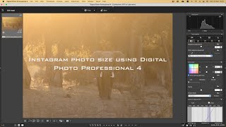 Instagram photo size using Digital Photo Professional 4 [upl. by Atikin]