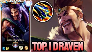 WILD RIFT DRAVEN  TOP 1 DRAVEN GAMEPLAY  CHALLENGER RANKED [upl. by Arat828]