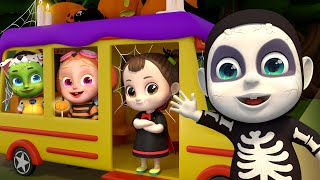 Halloween Wheels On The Bus 🎃  Halloween Songs  Nursery Rhymes amp Kids Songs  Rosoo Songs [upl. by Alikahs344]