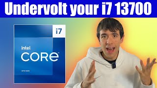 Undervolt your i7 13700 for more FPS and Lower Temperature [upl. by Olvan]