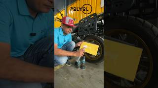 New POLYOL Chain Care Product bigbearbangalore motorcyclechain polyolchaincare motorcyclelife [upl. by Qiratla]