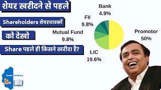 Shareholding pattern analysis in hindi  किसी भी कंपनी का कैसे देखे [upl. by Alad327]