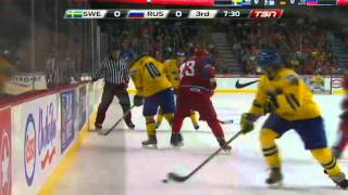 Ishockey  JVMfinal  Sverige vs Ryssland 10 20120106 [upl. by Sined]