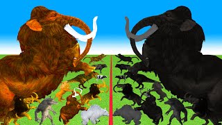 Prehistoric Mammals vs Modern Mammals Size Comparison Mammoth Vs Elephant Animal Epic Battle [upl. by Gilemette120]