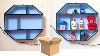 DiY Cardboard box Organizer Craft  DiY Organizer from House hold waste [upl. by Whiteley645]