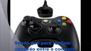 Como Conectar o controle do xbox 360 no PC Kit play and charge [upl. by Laurance]